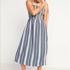 Old Navy smocked fit and flare cami midi dress